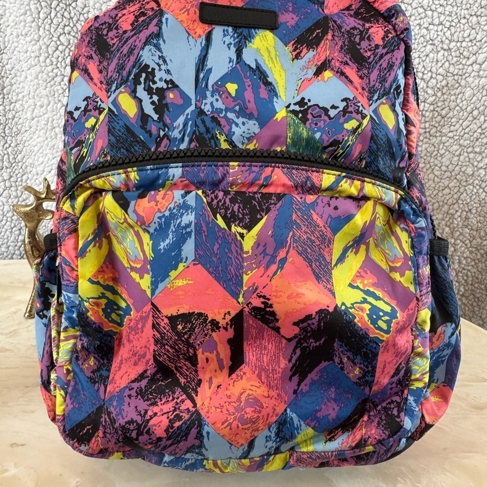 Colorful Geometric 3D Block Pattern School Backpack Bookbag and duffle bag